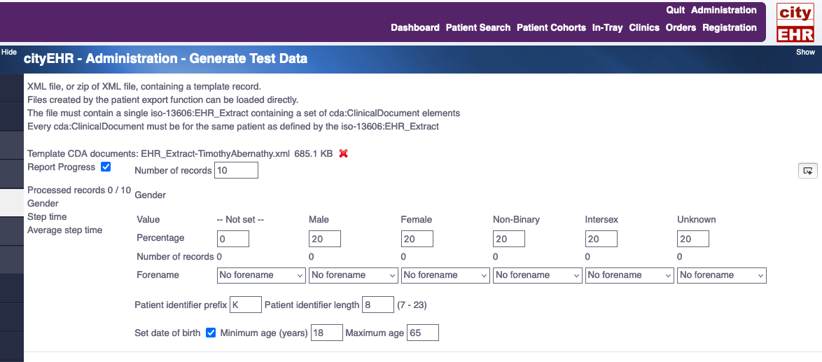 Generate Test Data Parameters, Following File Upload