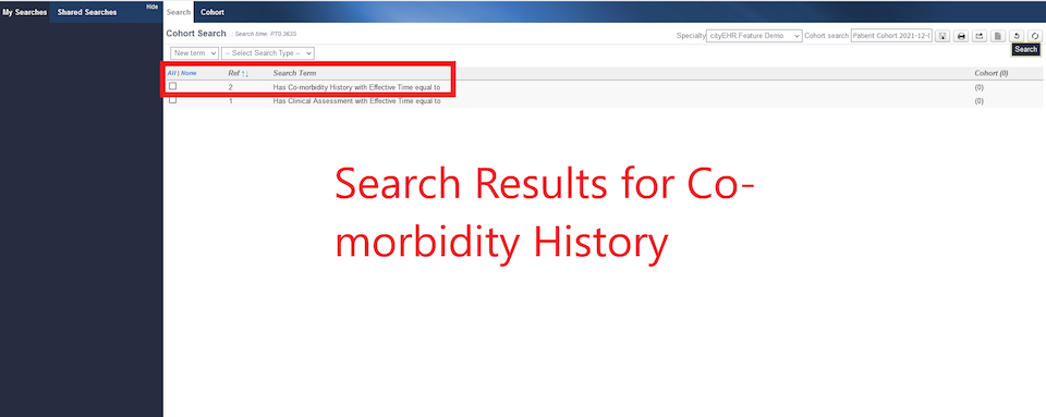 Search Results for Co-morbidity History