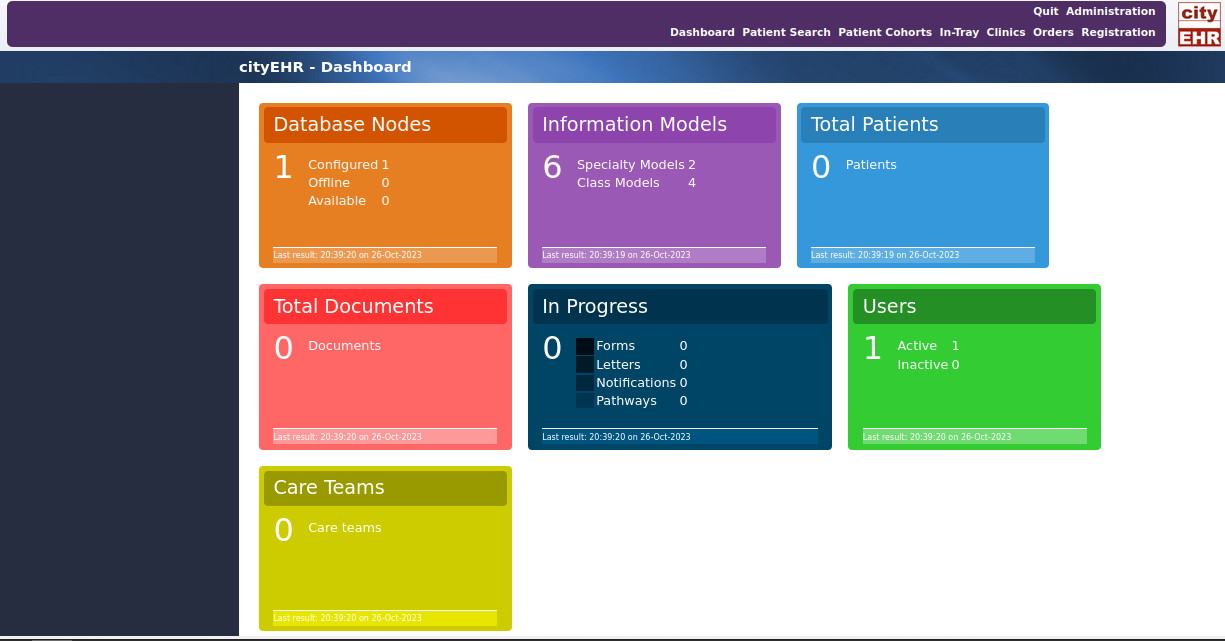 Default Home-page Dashboard