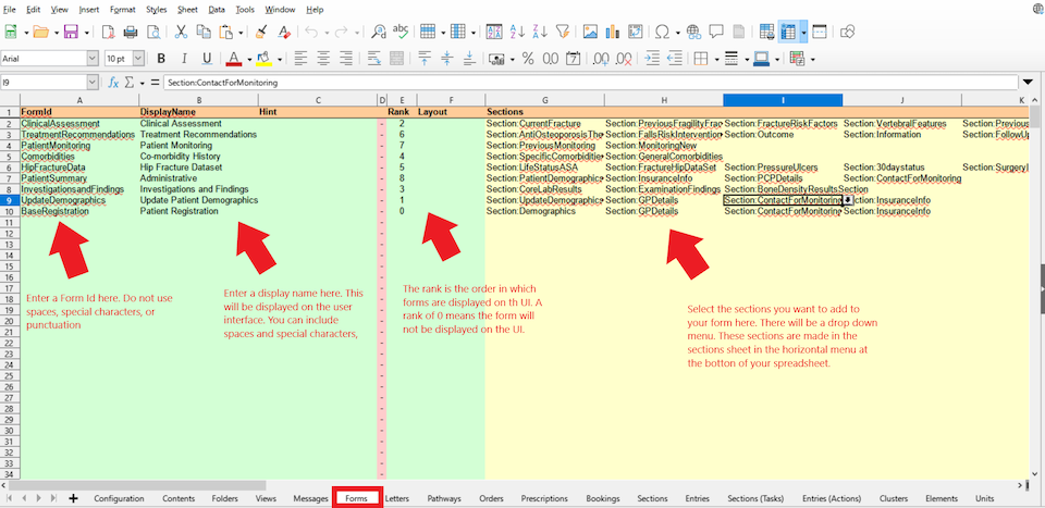 Specialty - Feature Demo.ods Information Model 