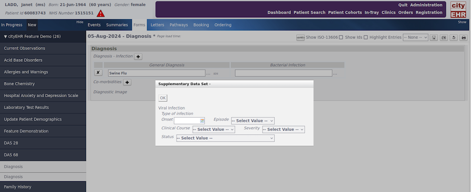 Entering a Supplementary Data Set