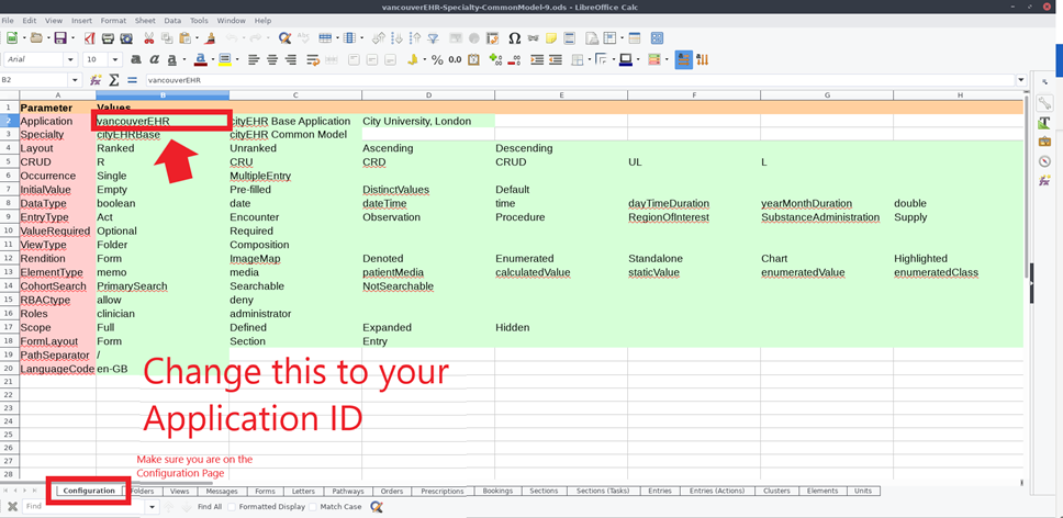 Changing the Application ID within the information model